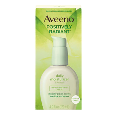 Aveeno Active Naturals Daily Moisturizer Positively Radiant with Sunscreen - 4 Oz - Image 1