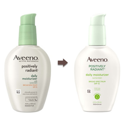 Aveeno Active Naturals Daily Moisturizer Positively Radiant with Sunscreen - 4 Oz - Image 2