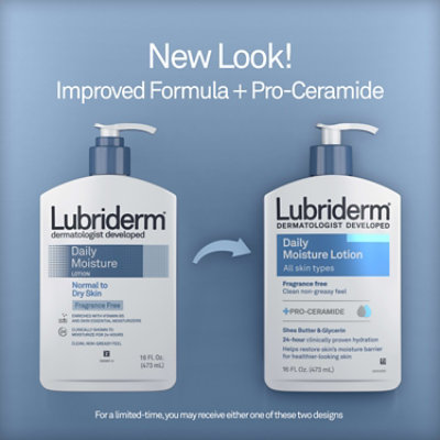 Lubiderm Lotion Daily Moisture Normal To Dry Skin Fragrance Free - 16 Fl. Oz. - Image 2