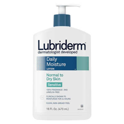 Lubiderm Lotion Daily Moisture Normal To Dry Skin Sensitive - 16 Fl. Oz.