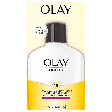 Olay Complete Lotion Moisturizer with SPF 15 Normal - 6 Fl. Oz. - Image 3