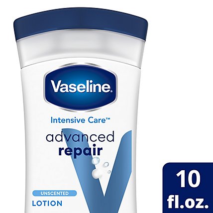 Vaseline Intensive Care Hand And Body Lotion Advanced Repair Unscented - 10 Oz - Image 1