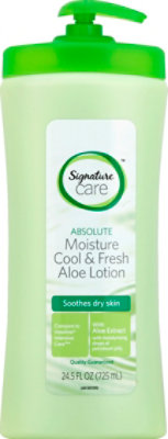 Signature Care Lotion Aloe Moisture Cool & Fresh Soothes Dry Skin - 24.5 Fl. Oz. - Image 2