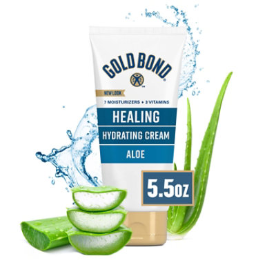 Gold Bond Healing Hydrating Lotion With Aloe Moisturizes, Heals and Smooths Dry Skin, Body Lotion, Delivers Immediate 24-Hour Hydration, Convenient Size, 5.5 oz