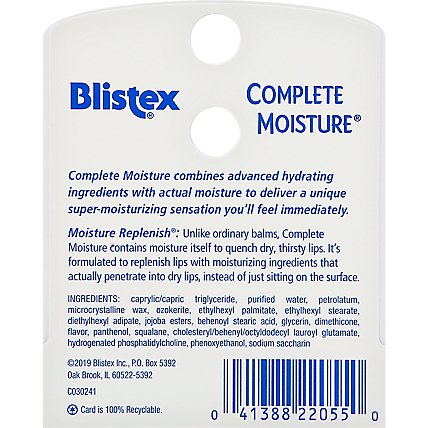 Blistex Lip Protectant/Sunscreen Complete Moisture - 0.15 Oz - Image 5