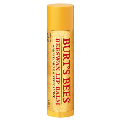 Burt's Bees 100% Natural Origin Moisturizing Lip Balm - Beeswax - 15 Oz - Image 1