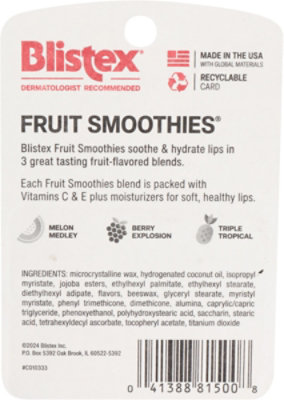 Blistex Lip Protectant/Sunscreen Fruit Smoothies SPF 15 Sticks - 4-0.10 Oz - Image 5