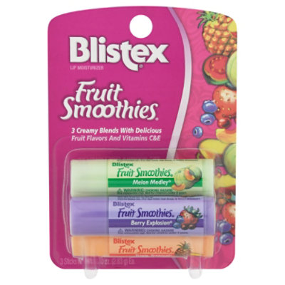 Blistex Lip Protectant/Sunscreen Fruit Smoothies SPF 15 Sticks - 4-0.10 Oz