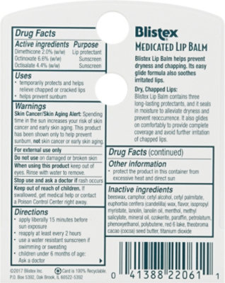 Blistex Lip Protectant/Sunscreen Medicated Lip Balm SPF 15 - 0.15 Oz - Image 5