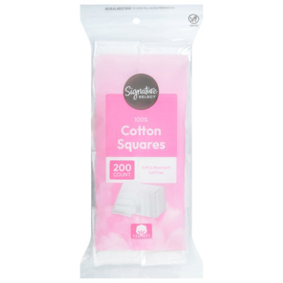 Signature Select/Care Cotton Squares 100% Pure - 200 Count - Image 3