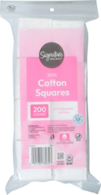 Signature Select/Care Cotton Squares 100% Pure - 200 Count - Image 4