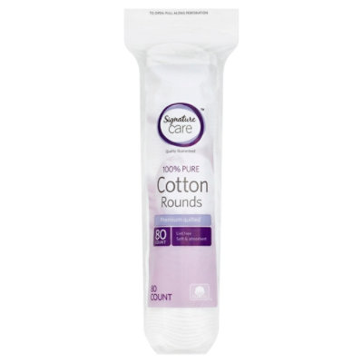 Simply Soft Cotton Rounds, 100% Cotton, Absorbent and Textured