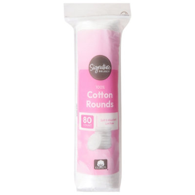 Signature Care Cotton Round 100% Pure - 80 Count - Safeway