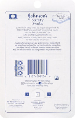 Johnsons Safety Swabs - 55 Count - Image 4