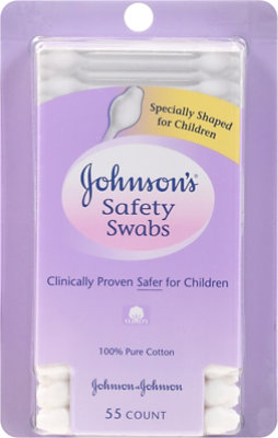 Johnsons Safety Swabs - 55 Count - Image 1