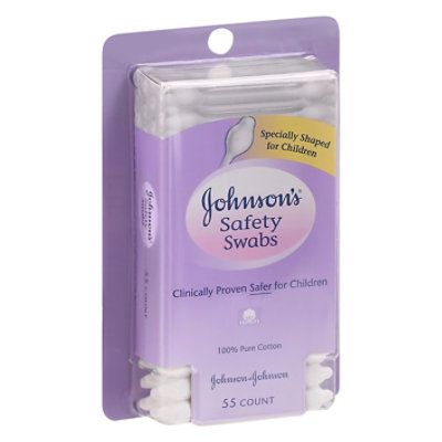 Johnsons Safety Swabs - 55 Count - Image 1