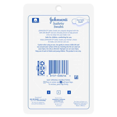 Johnsons Safety Swabs - 55 Count - Image 5