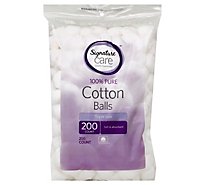 Signature Care Cotton Balls 100% Pure - 200 Count