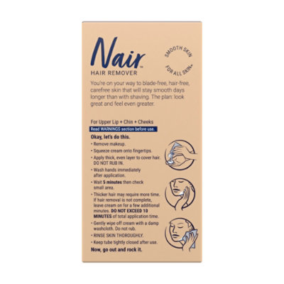 Nair Moisturizing Facial Hair Removal Cream #1 Depilatory Cream For Face Bottle - 2 Oz - Image 5