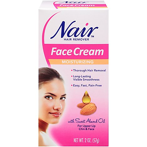 Nair Hair Remover Face Cream Moisturizing With Sweet Almond Oil - 2 Oz