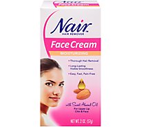 Nair Moisturizing Facial Hair Removal Cream #1 Depilatory Cream For Face Bottle - 2 Oz