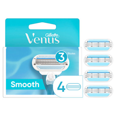 Gillette Venus Smooth Womens Razor Blade Refills - 4 Count - Image 1