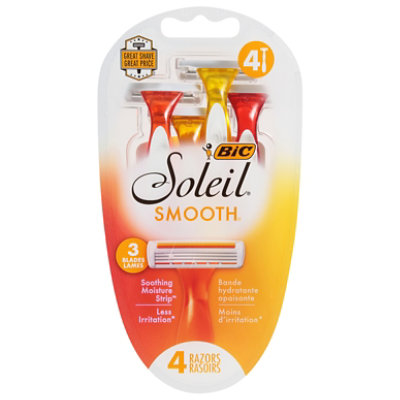 Bic Soleil Shavers Triple Blade Sensitive Skin Womens - 4 Count