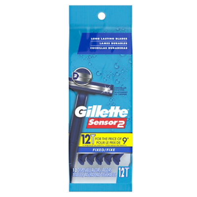 Gillette Sensor2 Disposable Razors - 12 Count - Image 2