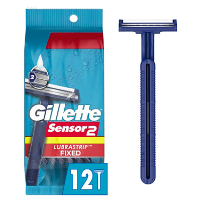 Gillette Sensor2 Mens Disposable Razors - 12 Count - Image 1