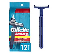 Gillette Sensor2 Mens Disposable Razors - 12 Count