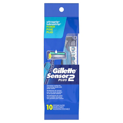 Gillette Sensor2 Plus Razor Disposable With Lubastrip - 10 Count - Image 2