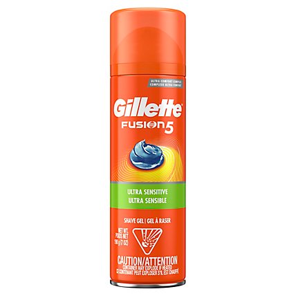 Gillette Fusion Ultra Sensitive Shave Gel for Men with Aloe Vera - 7 Oz - Image 2
