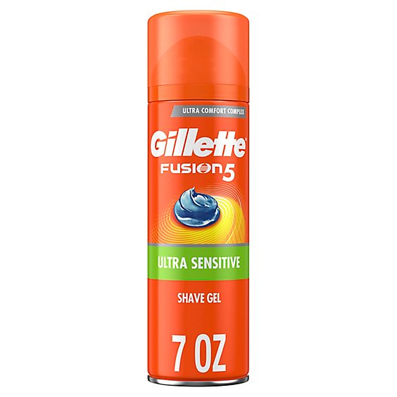 Gillette Fusion Ultra Sensitive Shave Gel for Men with Aloe Vera - 7 Oz