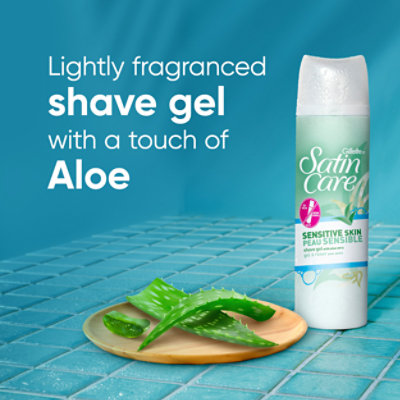 Gillette Satin Care Shave Gel Sensitive Skin With Aloe Vera - 7 Oz. - Image 4