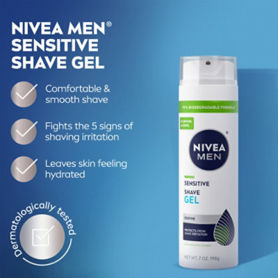 NIVEA MEN Sensitive Gel Shaving - 7 Oz - Image 3
