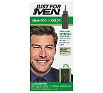 Just For Men Hair Color Shampoo-In Original Formula Dark Brown H-45 - Each