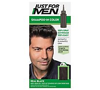 Just For Men Hair Color Shampoo-In Original Formula Real Black H-55 - Each