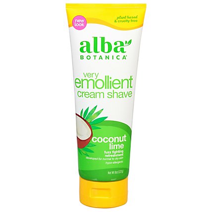 Alba Botanica Moisturizing Coconut Lime Shave Cream - 8 Fl. Oz. - Image 3