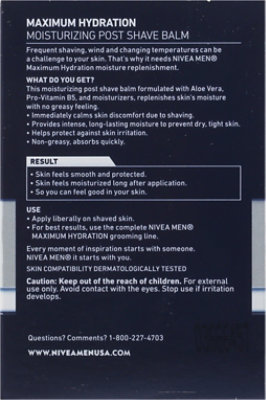 NIVEA MEN Maximum Hydration Post Shave Balm - 3.3 Fl. Oz. - Image 5