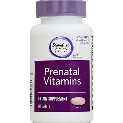 Signature Care Vitamin Prenatal Dietary Supplement Tablet - 180 Count - Image 2