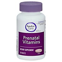 Signature Care Vitamin Prenatal Dietary Supplement Tablet - 180 Count - Image 1