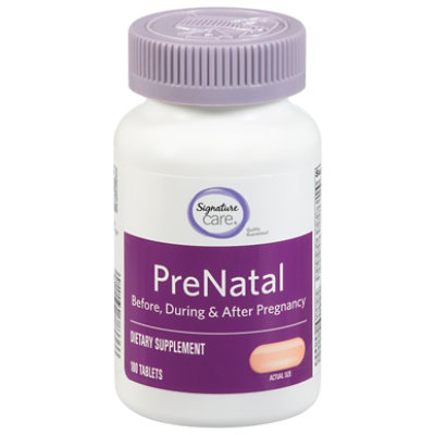 Signature Care Vitamin Prenatal Dietary Supplement Tablet - 180 Count