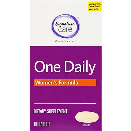 Signature Care One Daily Womens Formula Dietary Supplement Tablet - 100 Count - Image 2