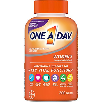 One A Day Womens Multivitamin/Multimineral Tablets Womens Formula - 200 Count - Image 2