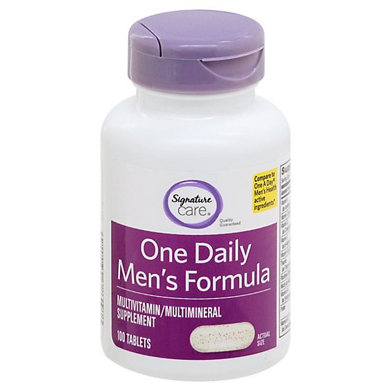 Signature Care One Daily Mens Formula Dietary Supplement Tablet - 100 Count