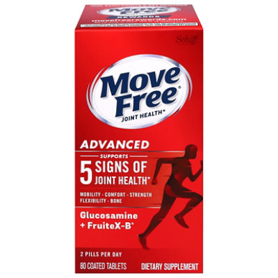 Schiff Move Free Advanced Dietary Supplement with Glucosamine Chondroitin - 80 Count - Image 2