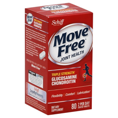 Schiff Move Free Advanced Dietary Supplement with Glucosamine Chondroitin - 80 Count - Image 1