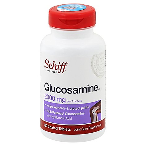 Schiff Glucosamine Joint Care Supplement HCI 2000 mg Coated Tablets - 150 Count