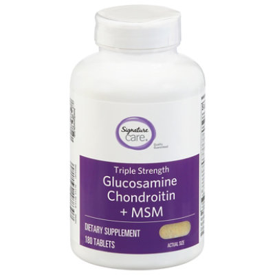 Signature Select/Care Glucosamine Chondroitin MSM Dietary Supplement Coated Caplets - 180 Count - Image 1