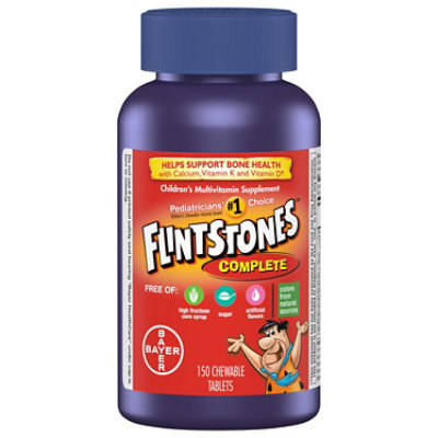 Flintstones Childrens Multivitamins Supplement Chewable Tablets Complete - 150 Count - Image 3